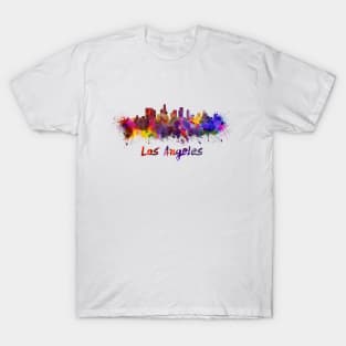 Los angeles skyline in watercolor T-Shirt